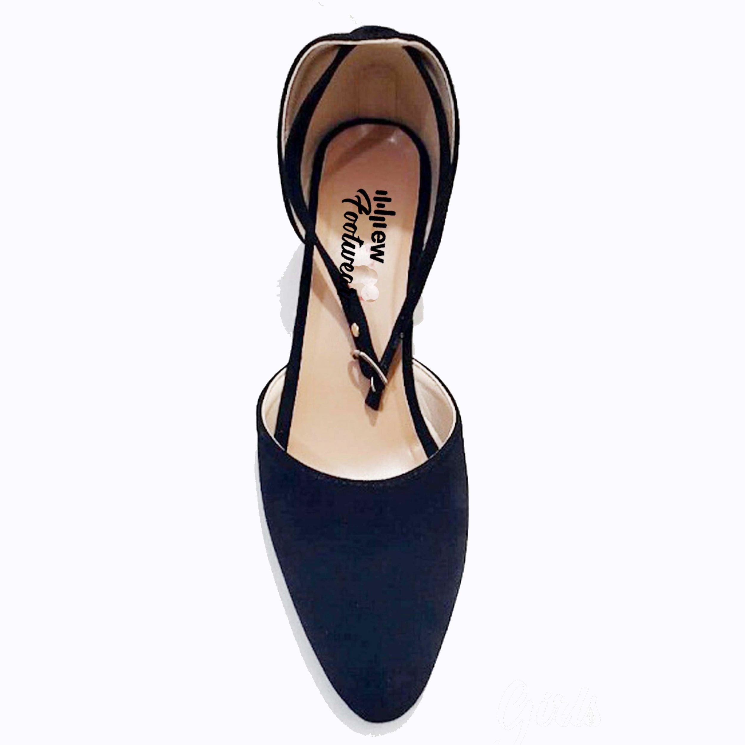 Stylish Velvet Heel Pump Shoes for Ladies – 2 Inch Elegant Party Wear Heels