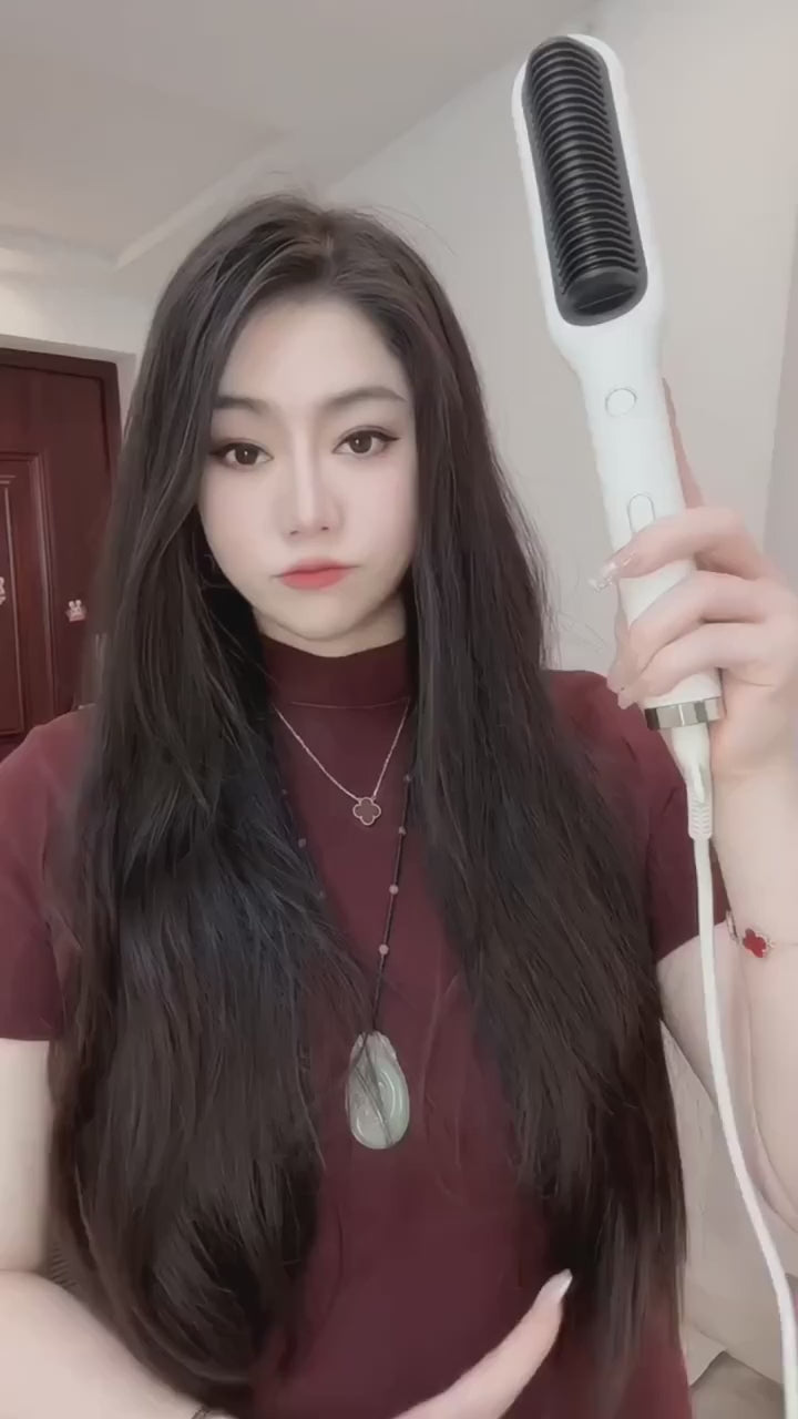 909 Hair Straightener Brush – Fast Heating, Smooth Styling, And Easy-To-Use Design For Quick And Professional Hair Straightening